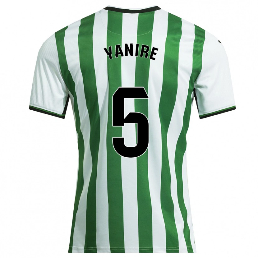 DanxenキッズJanira Ruiz Lopera#5白緑ホームシャツ2025/26ジャージーユニフォーム