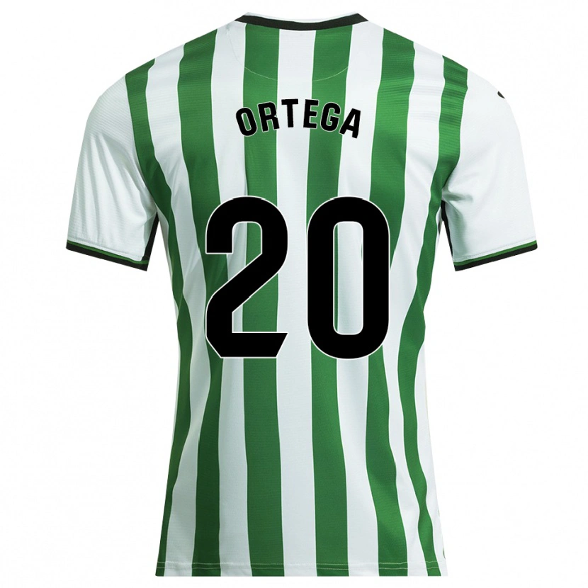 DanxenキッズDavid Ortega#20白緑ホームシャツ2025/26ジャージーユニフォーム