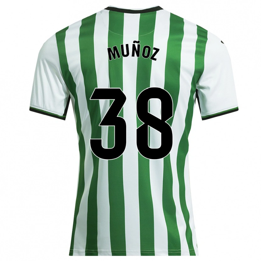 DanxenキッズPablo Muñoz#38白緑ホームシャツ2025/26ジャージーユニフォーム