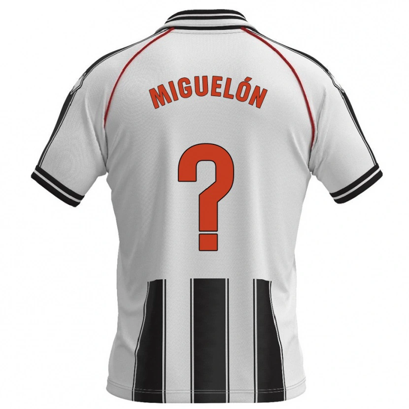 DanxenキッズMiguelón#0白黒ホームシャツ2025/26ジャージーユニフォーム