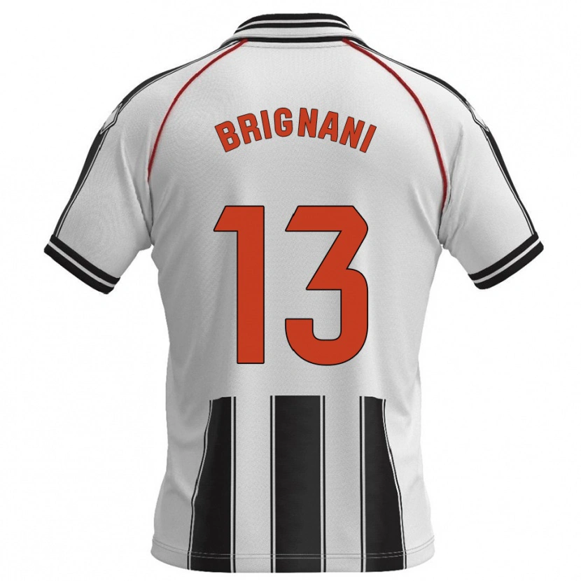 DanxenキッズFabrizio Brignani#13白黒ホームシャツ2025/26ジャージーユニフォーム
