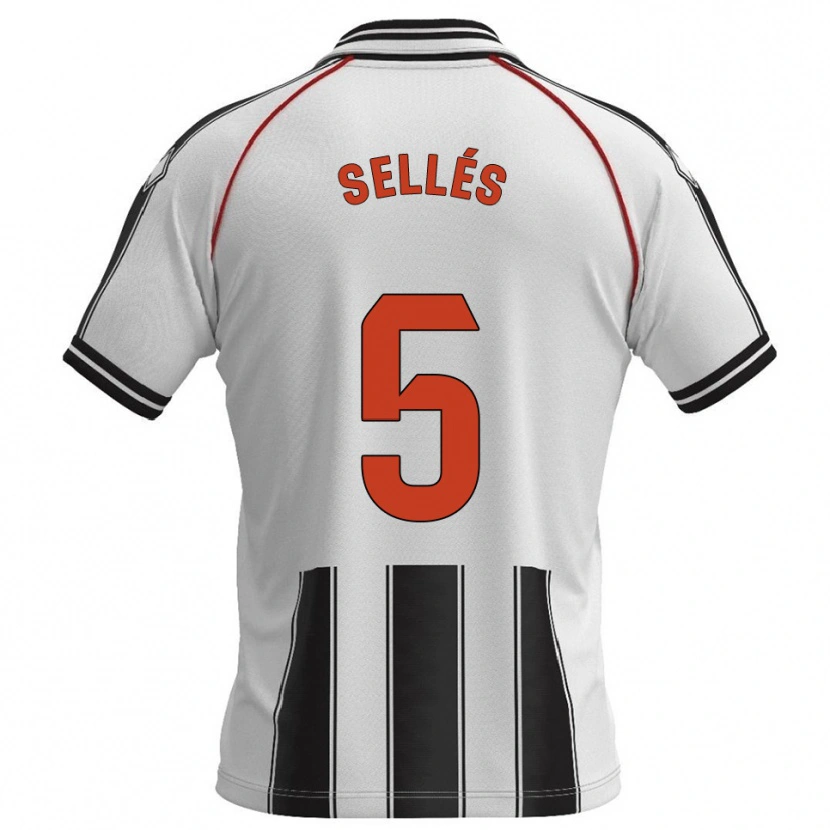 DanxenキッズDavid Sellés#5白黒ホームシャツ2025/26ジャージーユニフォーム