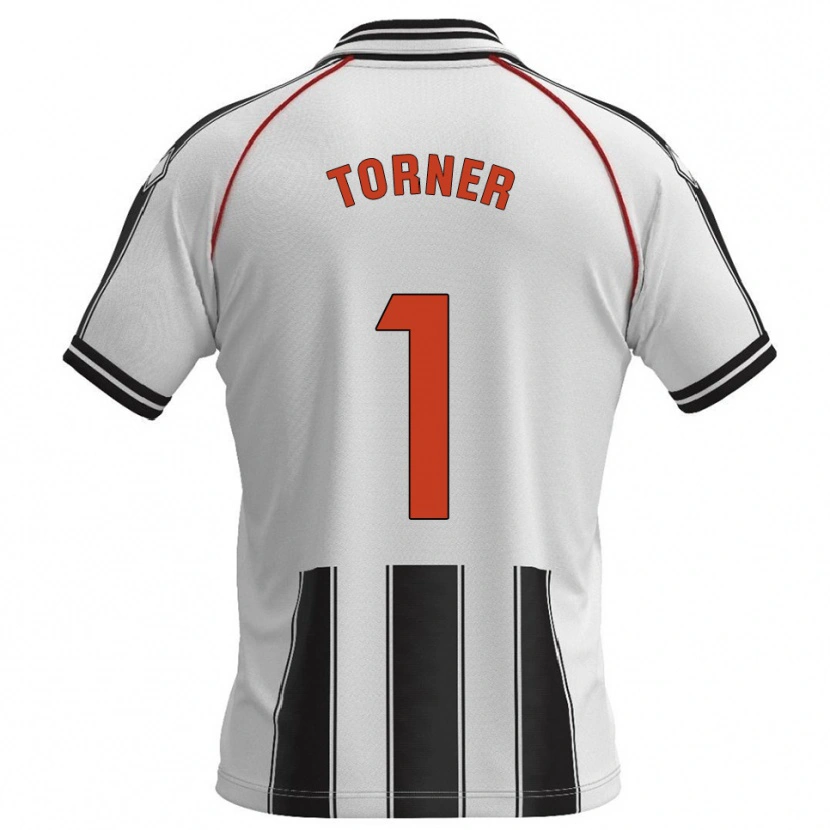 DanxenキッズSergi Torner#1白黒ホームシャツ2025/26ジャージーユニフォーム