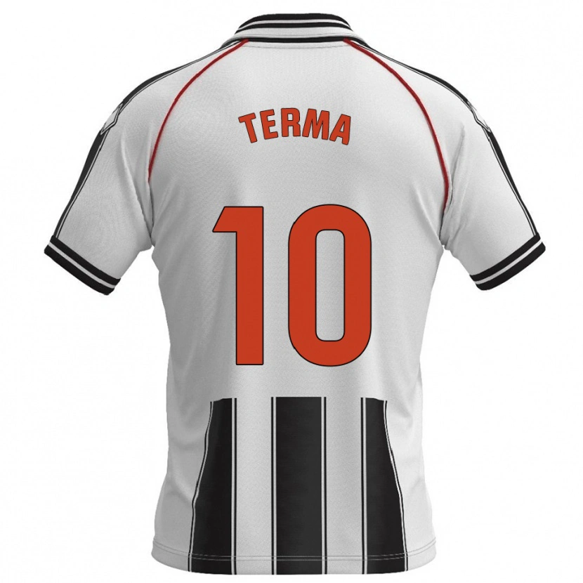 DanxenキッズGuillem Terma#10白黒ホームシャツ2025/26ジャージーユニフォーム
