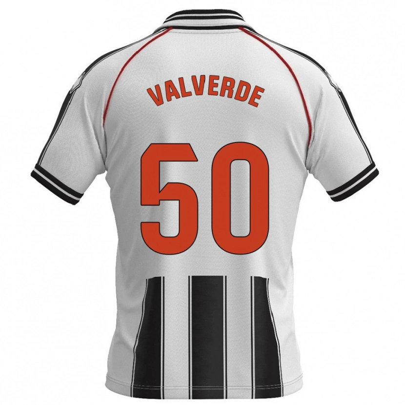 DanxenキッズJorge Valverde#50白黒ホームシャツ2025/26ジャージーユニフォーム