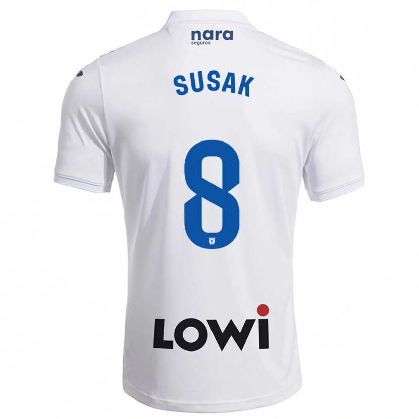 DanxenキッズPetro Susak#8白紺ホームシャツ2025/26ジャージーユニフォーム