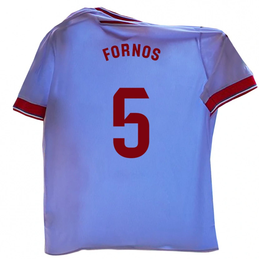DanxenキッズQuique Fornos#5白赤ホームシャツ2025/26ジャージーユニフォーム
