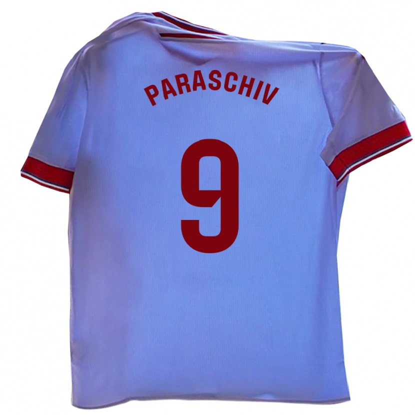 DanxenキッズDaniel Paraschiv#9白赤ホームシャツ2025/26ジャージーユニフォーム