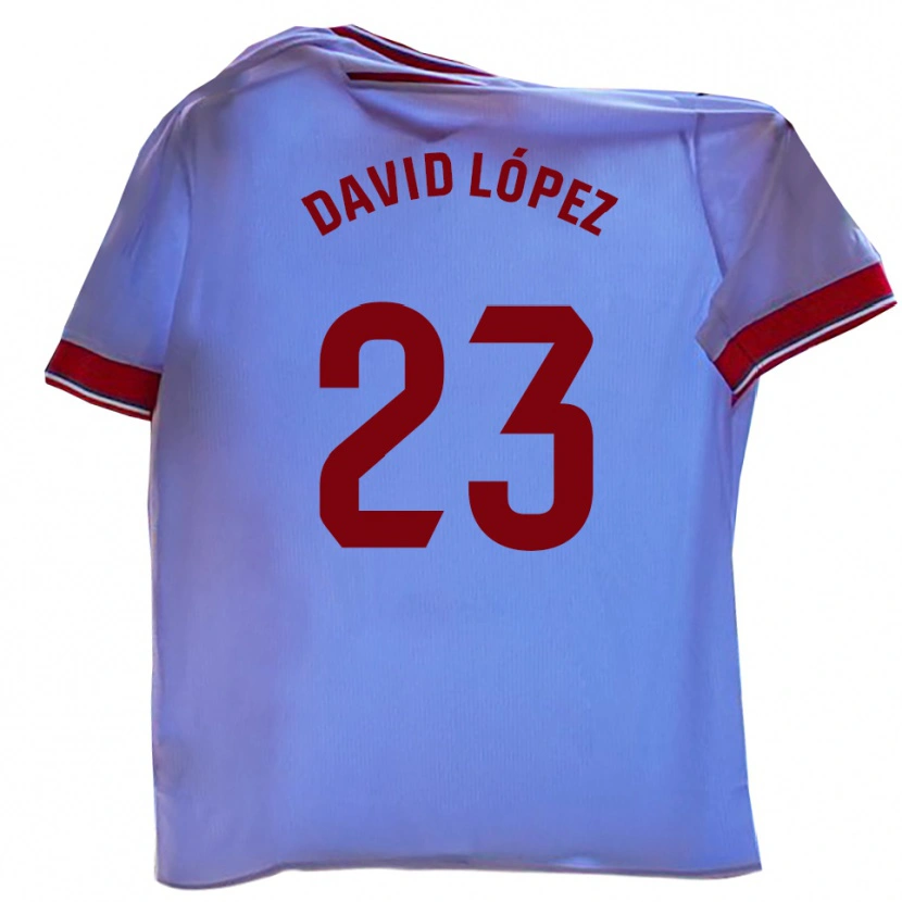 DanxenキッズDavid López#23白赤ホームシャツ2025/26ジャージーユニフォーム