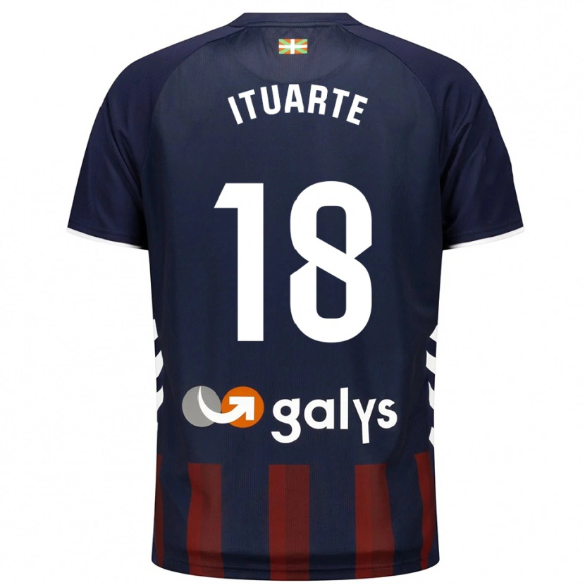 DanxenキッズJoseba Ituarte#18紺赤ホームシャツ2025/26ジャージーユニフォーム