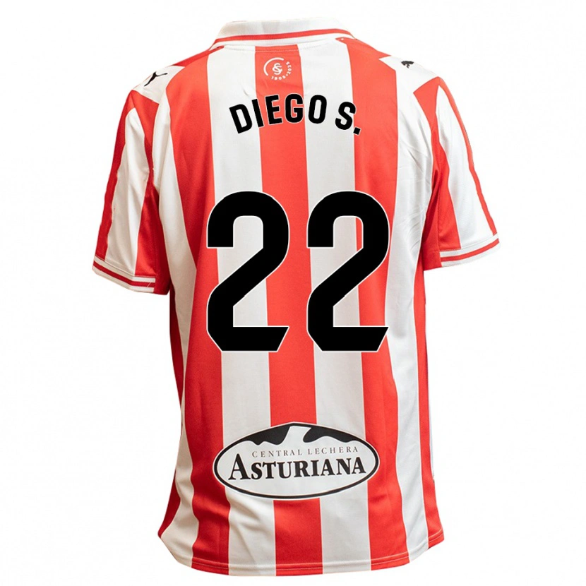 DanxenキッズDiego Sánchez#22白赤ホームシャツ2025/26ジャージーユニフォーム