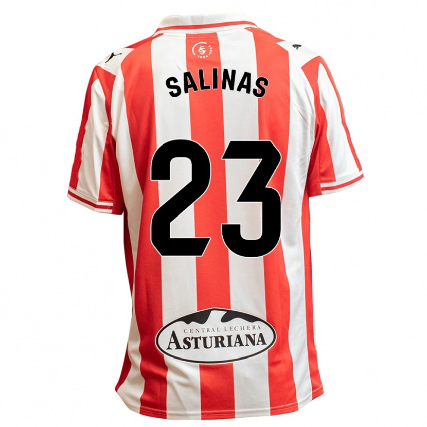 DanxenキッズHugo Salinas#23白赤ホームシャツ2025/26ジャージーユニフォーム