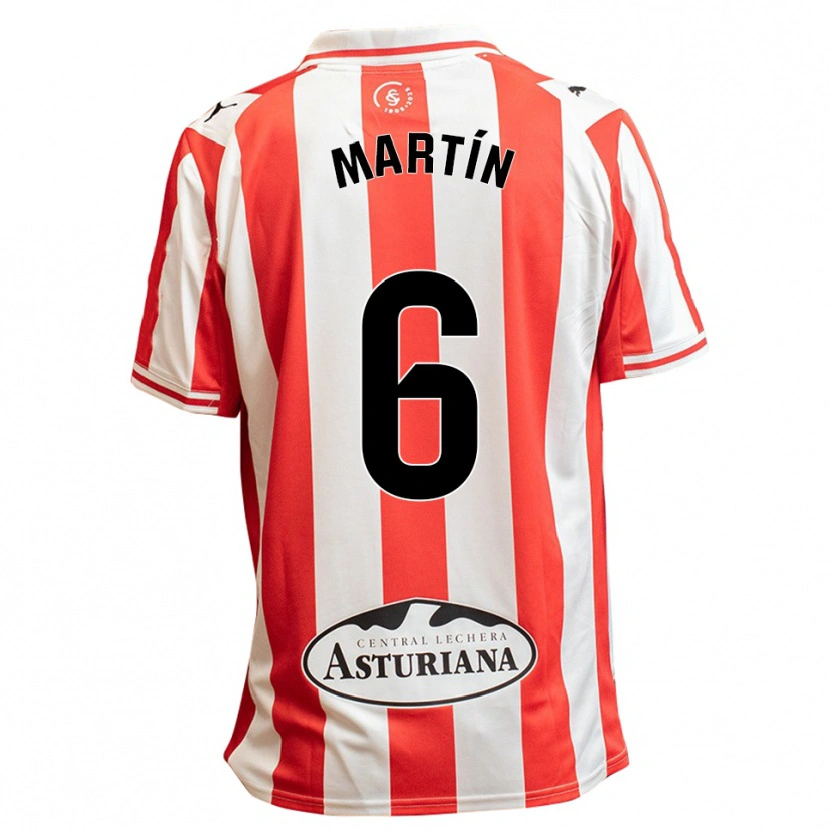 DanxenキッズNacho Martín#6白赤ホームシャツ2025/26ジャージーユニフォーム