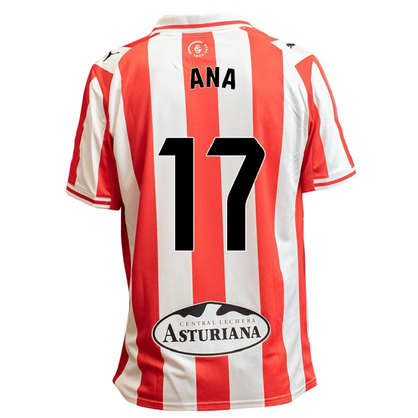 DanxenキッズAna Gloria Campoamor Paredes#17白赤ホームシャツ2025/26ジャージーユニフォーム