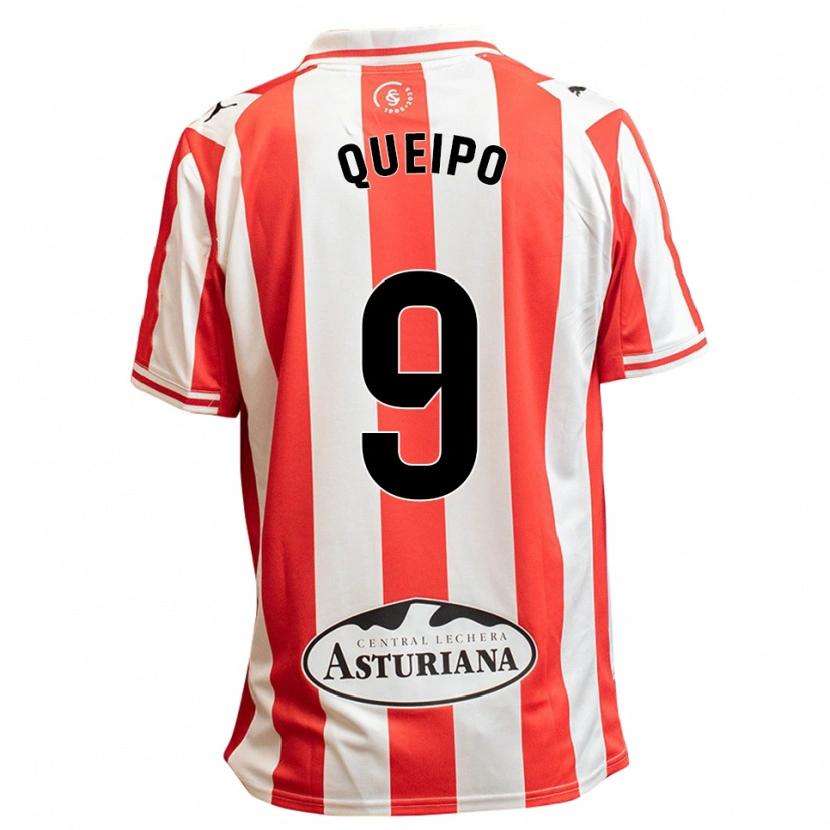 DanxenキッズDani Queipo#9白赤ホームシャツ2025/26ジャージーユニフォーム