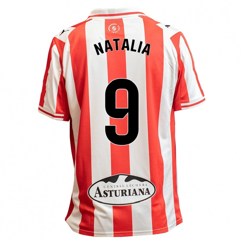 DanxenキッズNatalia Sobero González#9白赤ホームシャツ2025/26ジャージーユニフォーム