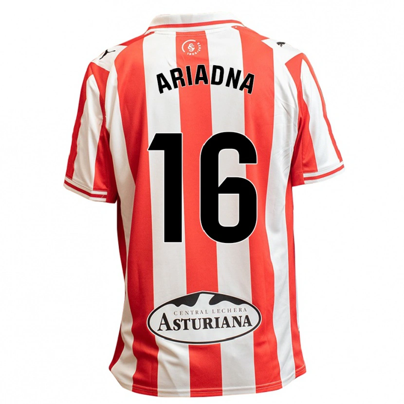 DanxenキッズAriadna González Canteli#16白赤ホームシャツ2025/26ジャージーユニフォーム