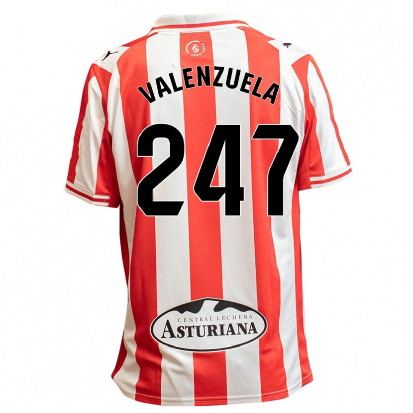 DanxenキッズSebastián Valenzuela#247白赤ホームシャツ2025/26ジャージーユニフォーム