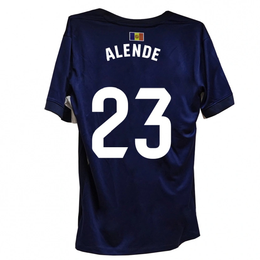 DanxenキッズDiego Alende#23ネイビー 白ホームシャツ2025/26ジャージーユニフォーム