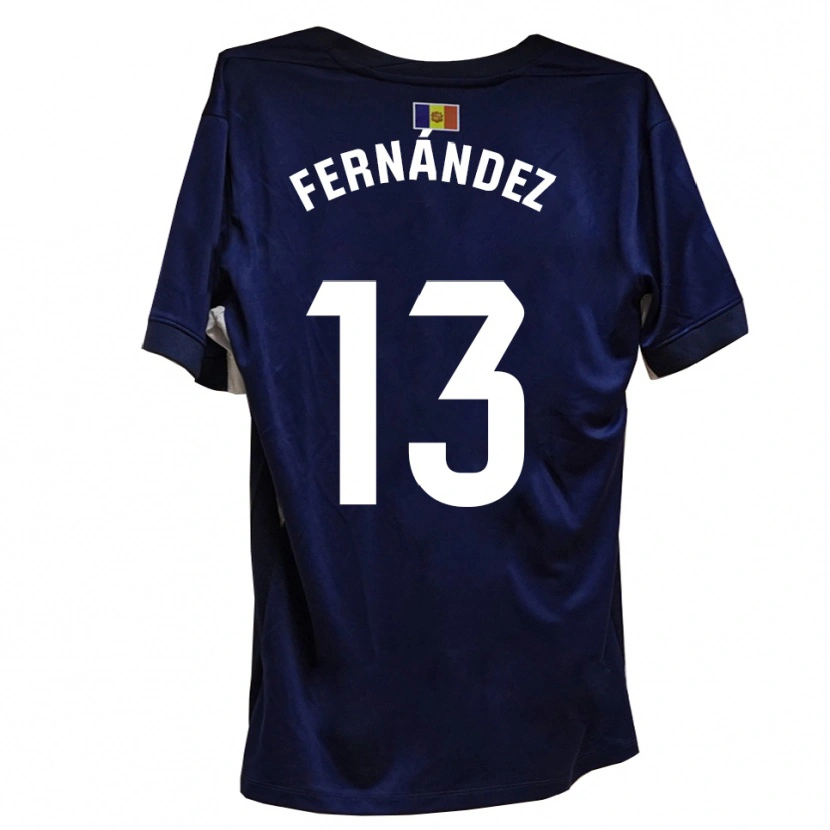 DanxenキッズFerran Fernández#13ネイビー 白ホームシャツ2025/26ジャージーユニフォーム
