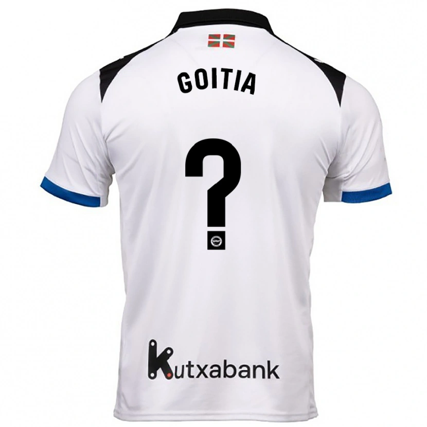 DanxenキッズPablo Goitia#0白青アウェイシャツ2025/26ジャージーユニフォーム