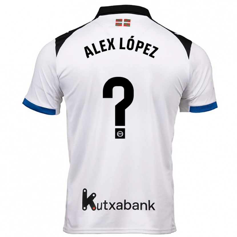 DanxenキッズAlex López#0白青アウェイシャツ2025/26ジャージーユニフォーム
