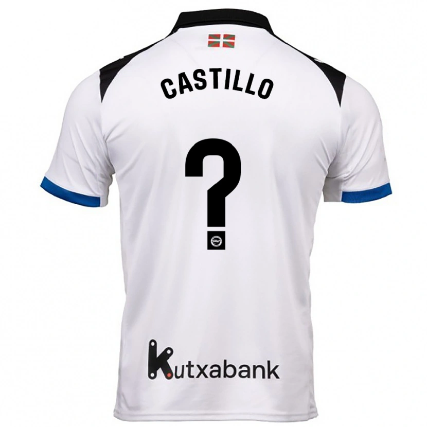 DanxenキッズAdrián Castillo#0白青アウェイシャツ2025/26ジャージーユニフォーム