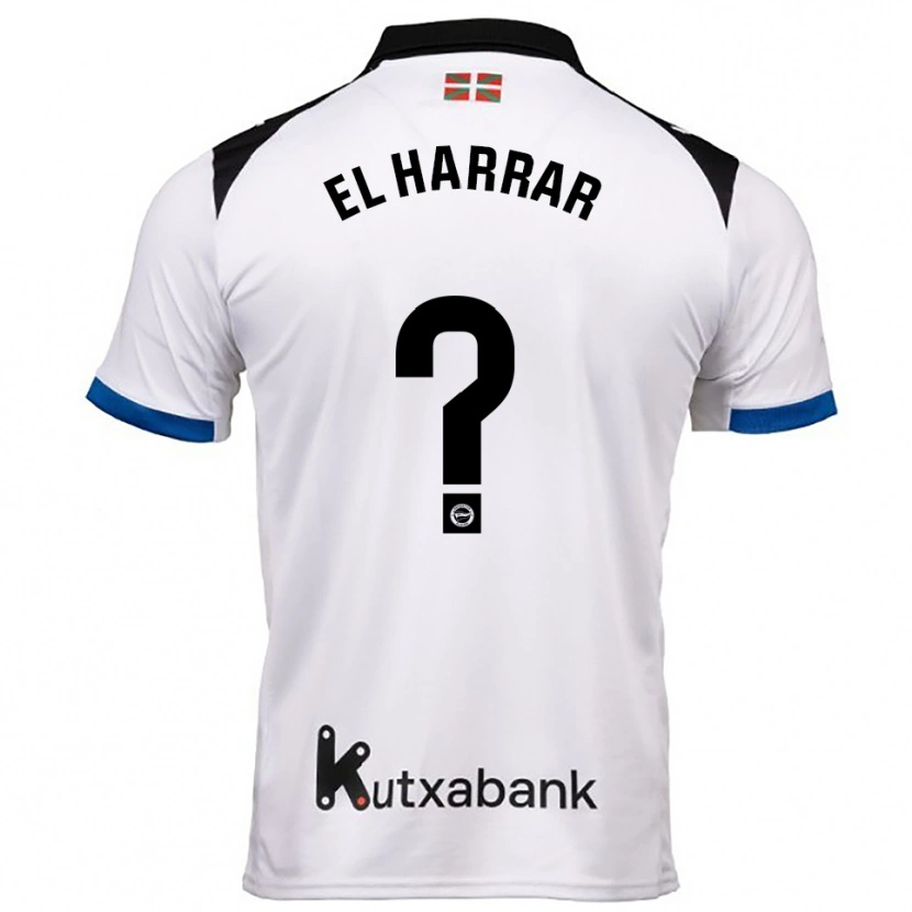 DanxenキッズMohamed El Harrar#0白青アウェイシャツ2025/26ジャージーユニフォーム