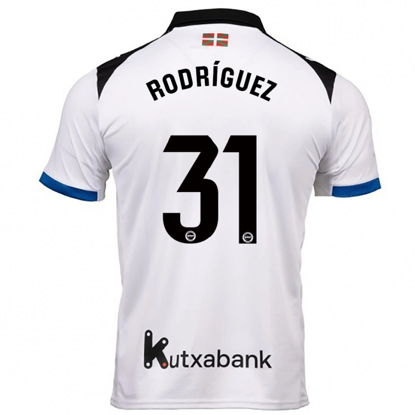 DanxenキッズAdrián Rodríguez#31白青アウェイシャツ2025/26ジャージーユニフォーム