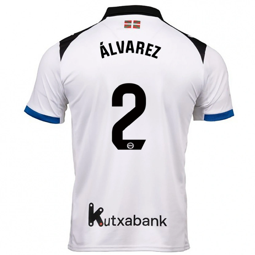 DanxenキッズJoseda Álvarez#2白青アウェイシャツ2025/26ジャージーユニフォーム