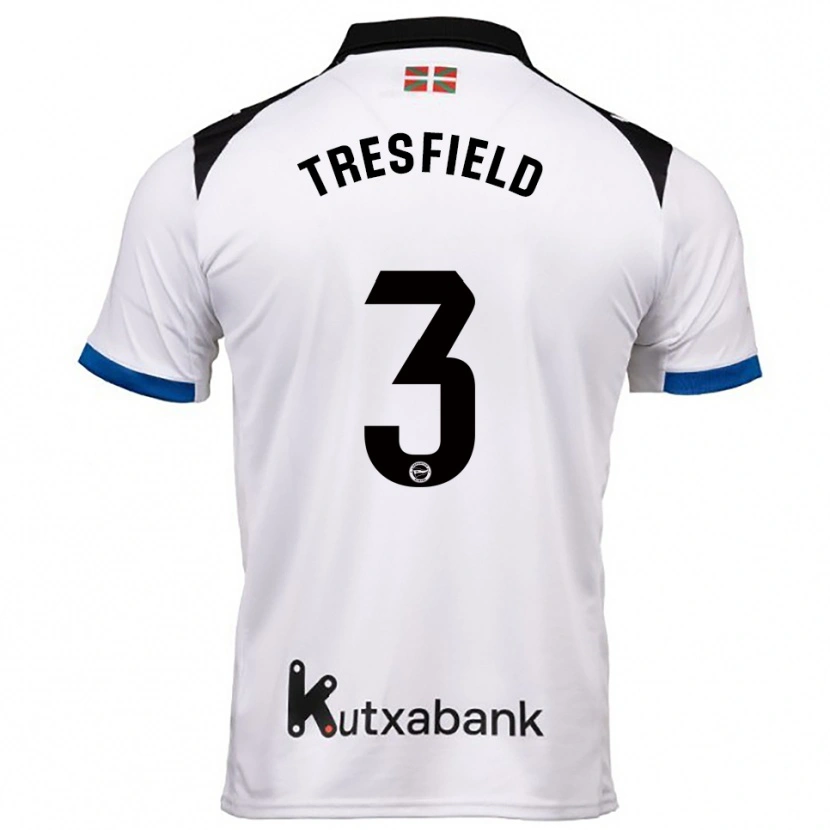 DanxenキッズLaurène Tresfield#3白青アウェイシャツ2025/26ジャージーユニフォーム