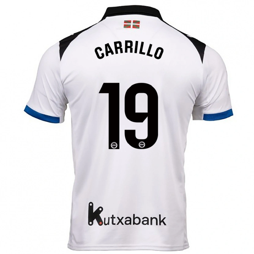 DanxenキッズSara Carrillo#19白青アウェイシャツ2025/26ジャージーユニフォーム