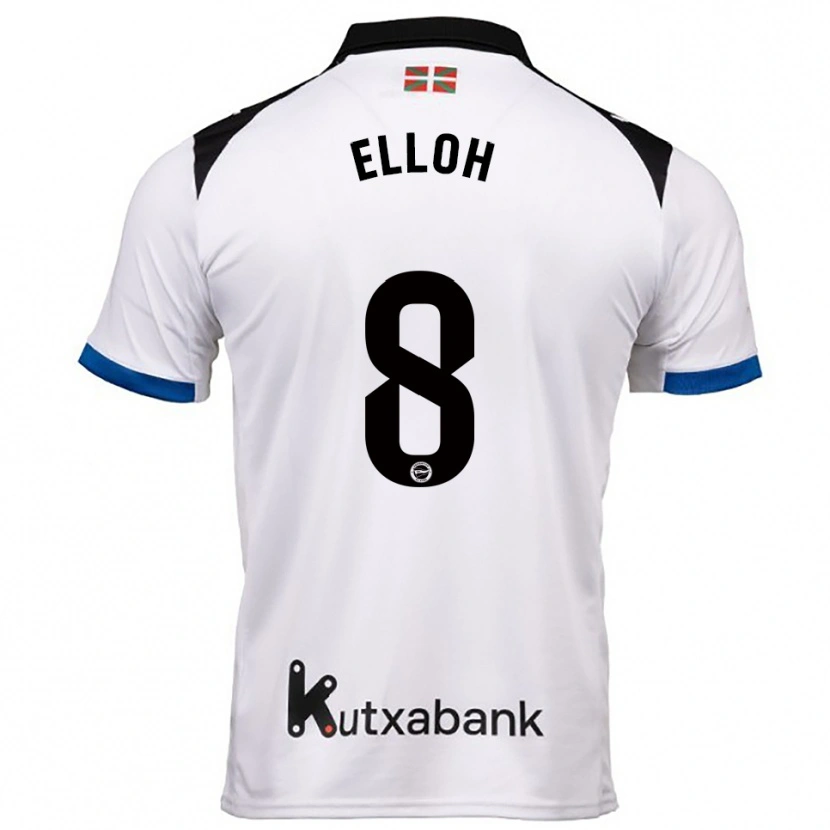 DanxenキッズRebecca Elloh#8白青アウェイシャツ2025/26ジャージーユニフォーム