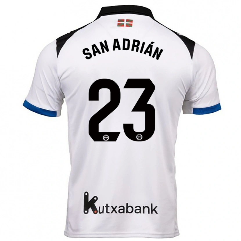 DanxenキッズMarta San Adrián#23白青アウェイシャツ2025/26ジャージーユニフォーム
