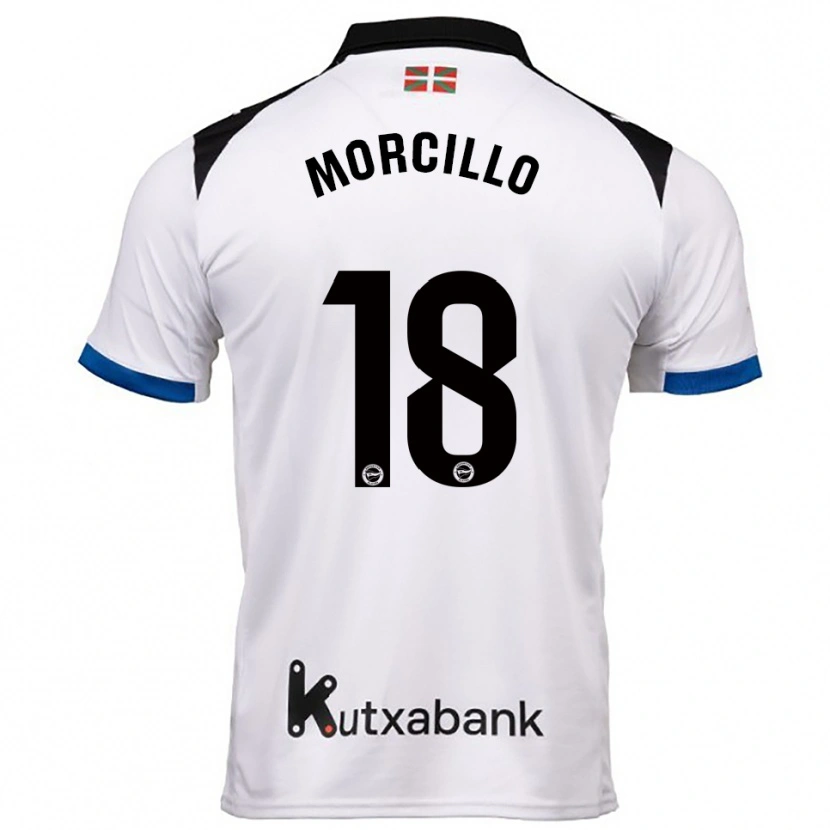 DanxenキッズDiego Morcillo#18白青アウェイシャツ2025/26ジャージーユニフォーム