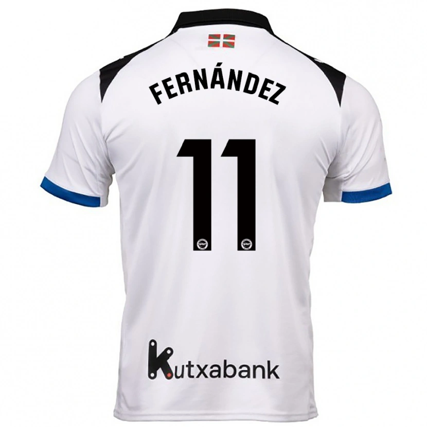 DanxenキッズImanol Fernández#11白青アウェイシャツ2025/26ジャージーユニフォーム