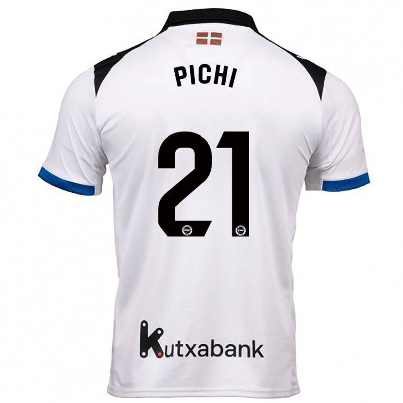 DanxenキッズMaria Garcia Pichi#21白青アウェイシャツ2025/26ジャージーユニフォーム