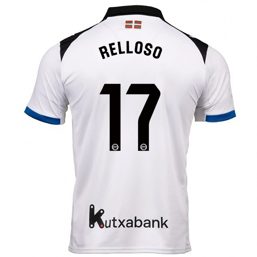 DanxenキッズMikel Relloso#17白青アウェイシャツ2025/26ジャージーユニフォーム