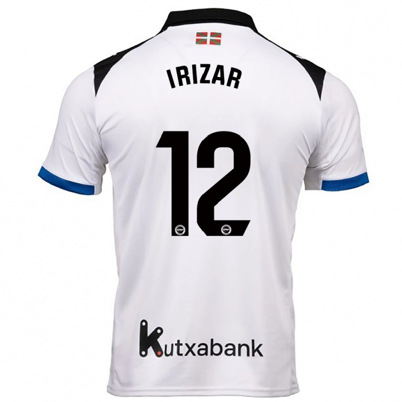 DanxenキッズManex Irizar#12白青アウェイシャツ2025/26ジャージーユニフォーム