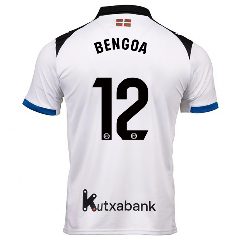 DanxenキッズNerea Bengoa#12白青アウェイシャツ2025/26ジャージーユニフォーム