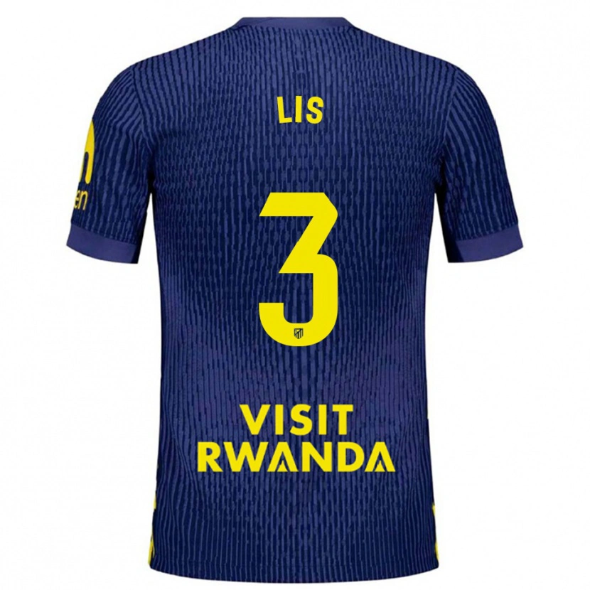 Danxenキッズアドリアン・リズ#3紺黄アウェイシャツ2025/26ジャージーユニフォーム