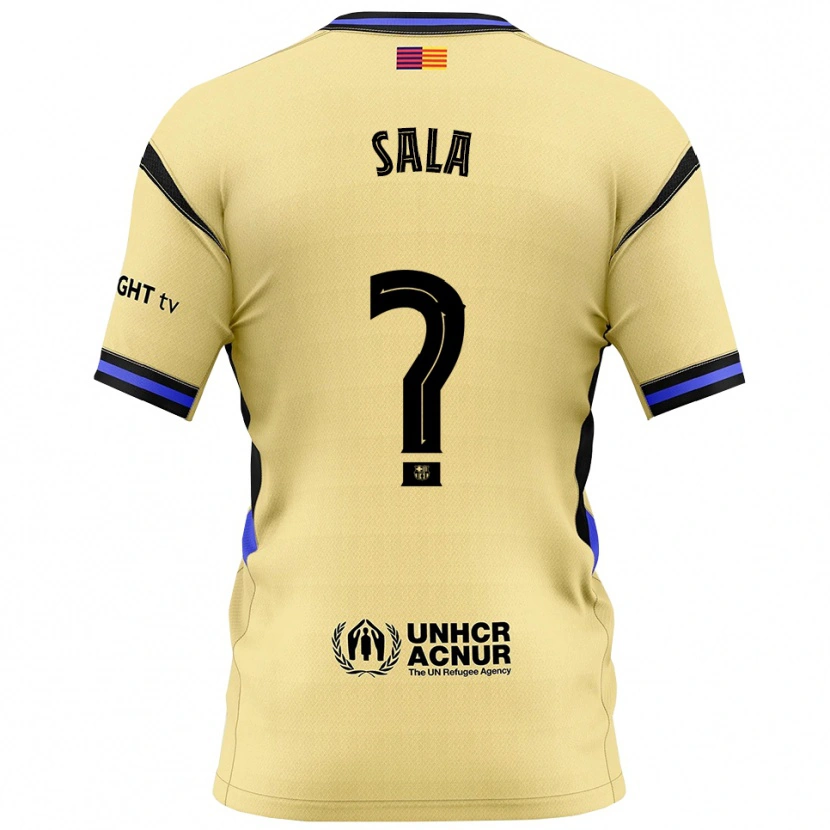 DanxenキッズGerard Sala#0黄黒アウェイシャツ2025/26ジャージーユニフォーム