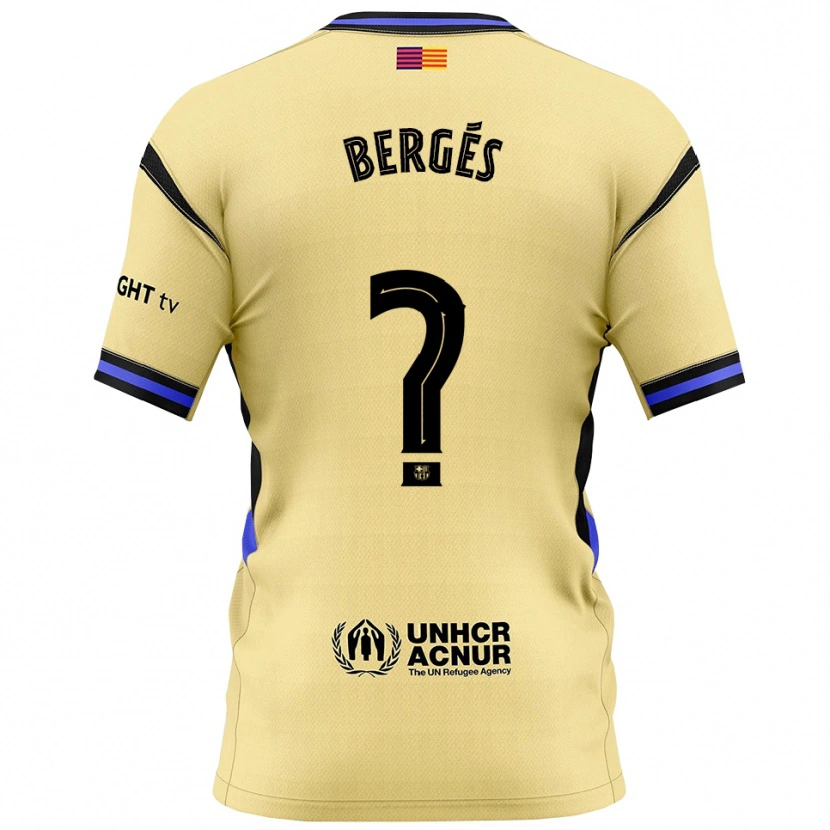 DanxenキッズPau Bergés#0黄黒アウェイシャツ2025/26ジャージーユニフォーム