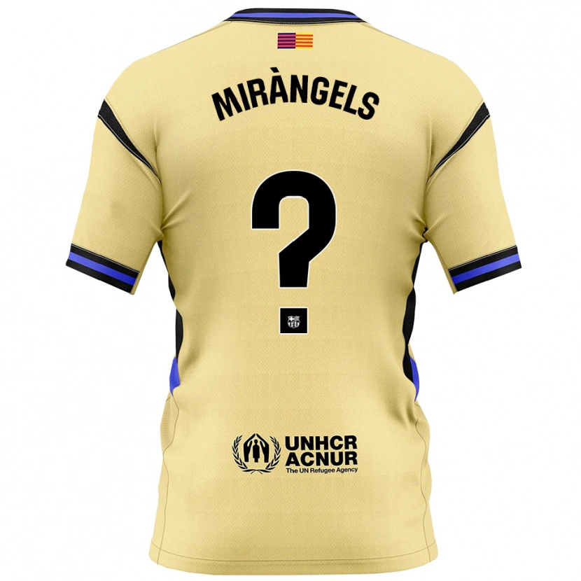 DanxenキッズXavi Miràngels#0黄黒アウェイシャツ2025/26ジャージーユニフォーム
