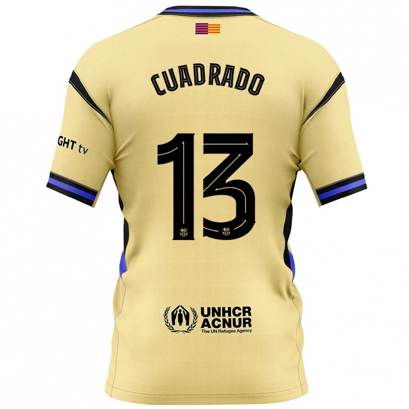 Danxenキッズアドリアン・クアドラード・サル#13黄黒アウェイシャツ2025/26ジャージーユニフォーム