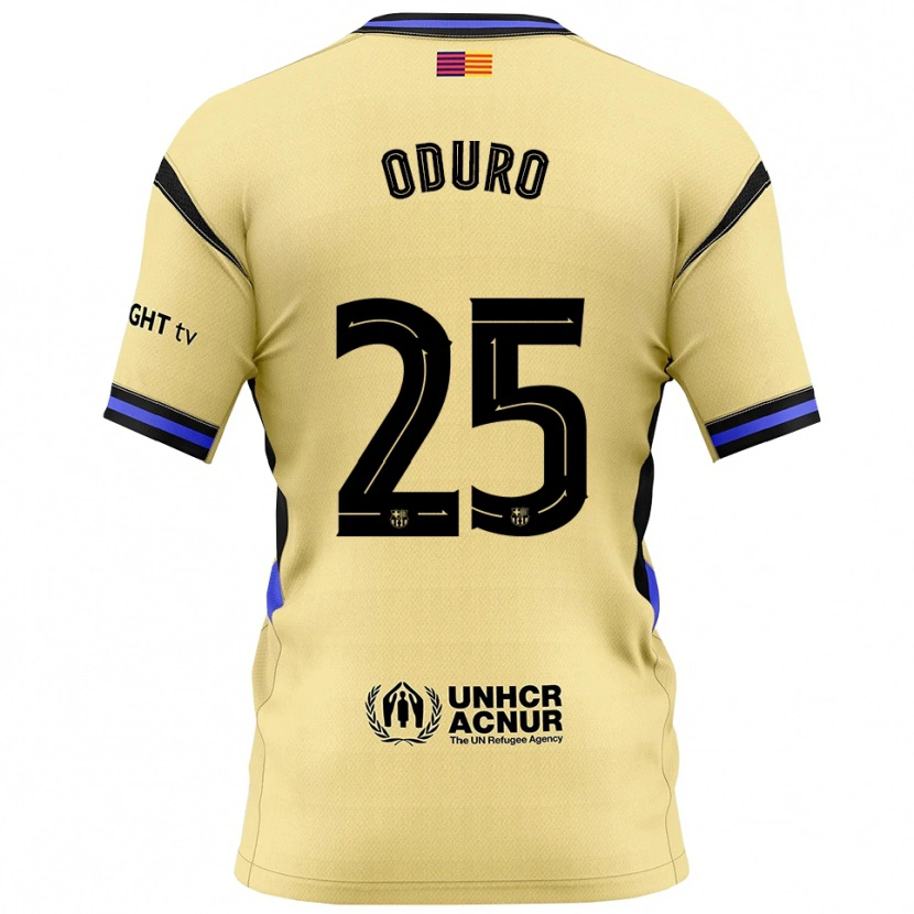 Danxenキッズデイビット・オドゥロ#25黄黒アウェイシャツ2025/26ジャージーユニフォーム