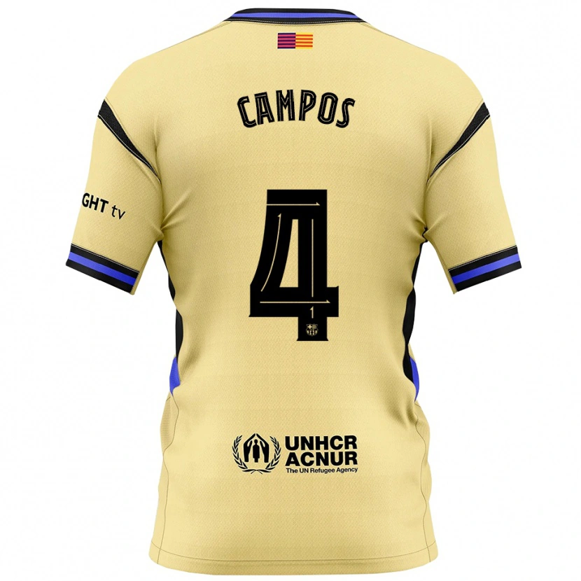DanxenキッズAlex Campos#4黄黒アウェイシャツ2025/26ジャージーユニフォーム