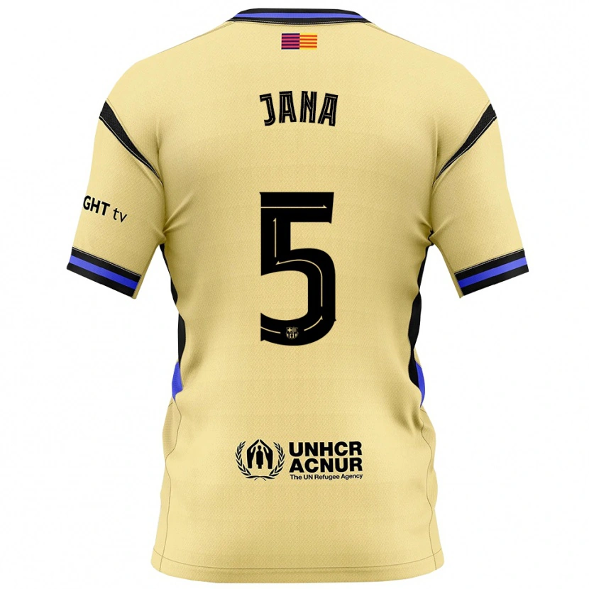 Danxenキッズジャナ・フェルナンデス#5黄黒アウェイシャツ2025/26ジャージーユニフォーム