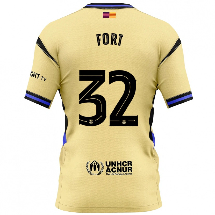 Danxenキッズエクトル・フォート#32黄黒アウェイシャツ2025/26ジャージーユニフォーム