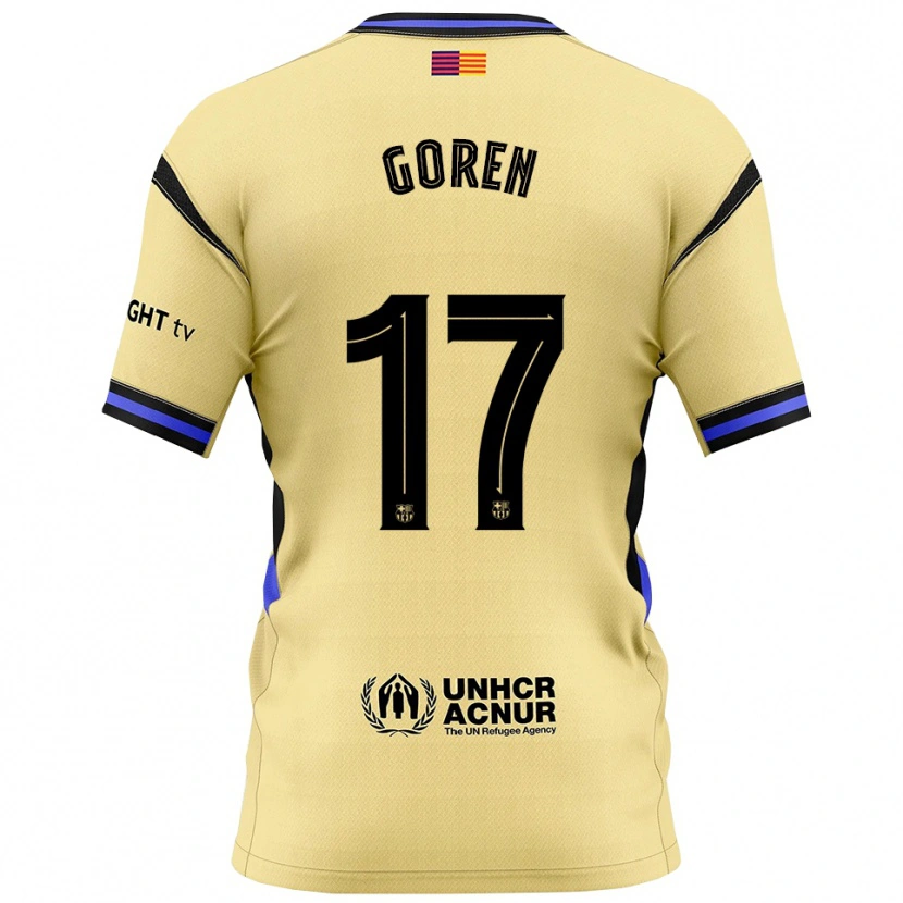 DanxenキッズOrian Goren#17黄黒アウェイシャツ2025/26ジャージーユニフォーム